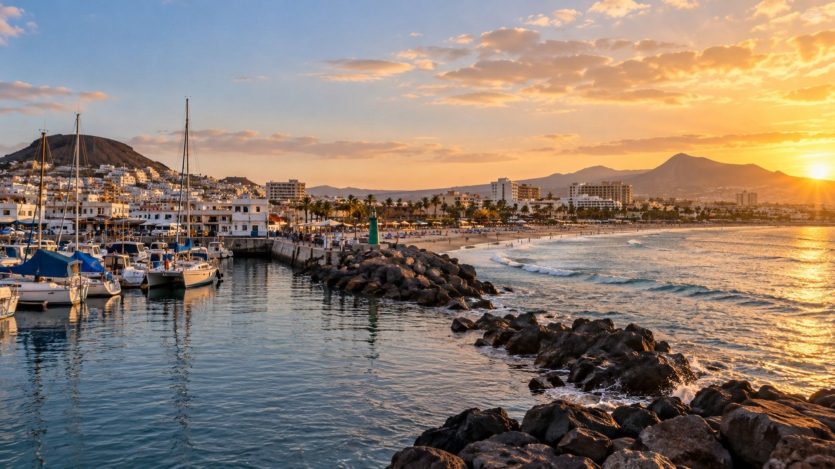 Los Cristianos and Playa de las Américas coastline
