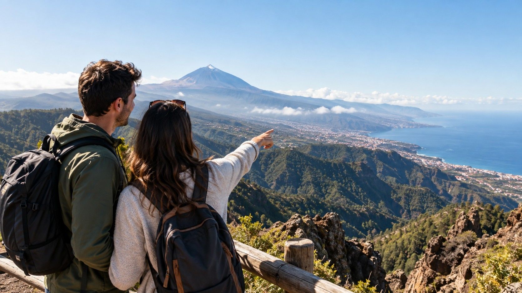 A first trip route across Tenerife from coast to mountains